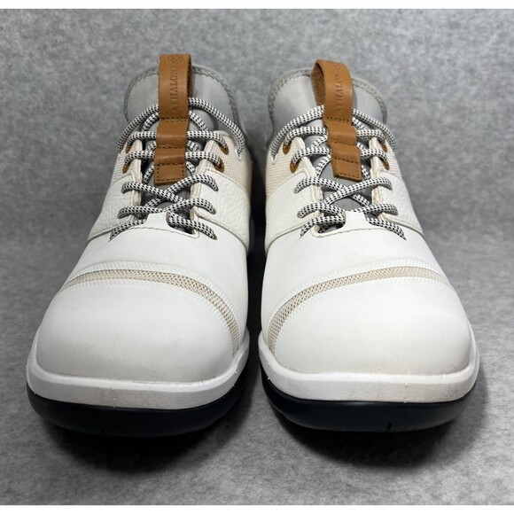 Athalonz EnVe‎ Golf Shoes Mens Size 8.5 White Tan Athletic Performance Spikeless - Picture 3 of 16